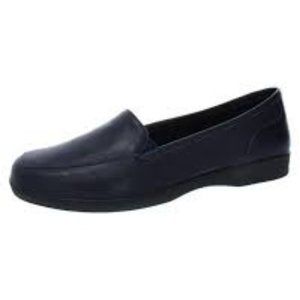 NWT EASY SPIRIT DEVITT LEATHER SLIP-ON LOAFERS DARK BLUE 10 M